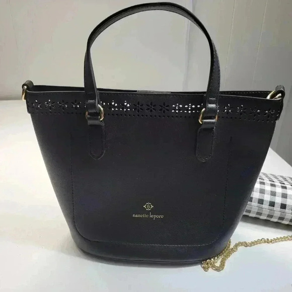 Nanette Lepore Bag In A Bag Black Blair Bag Satchel Bucket Shoulder Handbag - Picture 2 of 14